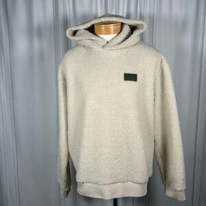 Men's XL Cream Scotch & Soda Sherpa Pullover Hoodie